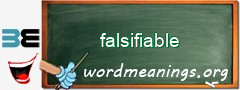 WordMeaning blackboard for falsifiable